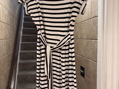 Darling Women’s Size Small Black/White Striped Dress