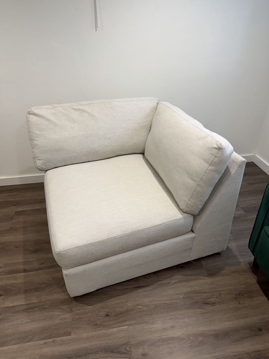 Off-White Sectional Corner Chair Modular Sofa Piece