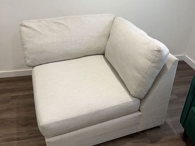 Off-White Sectional Corner Chair Modular Sofa Piece