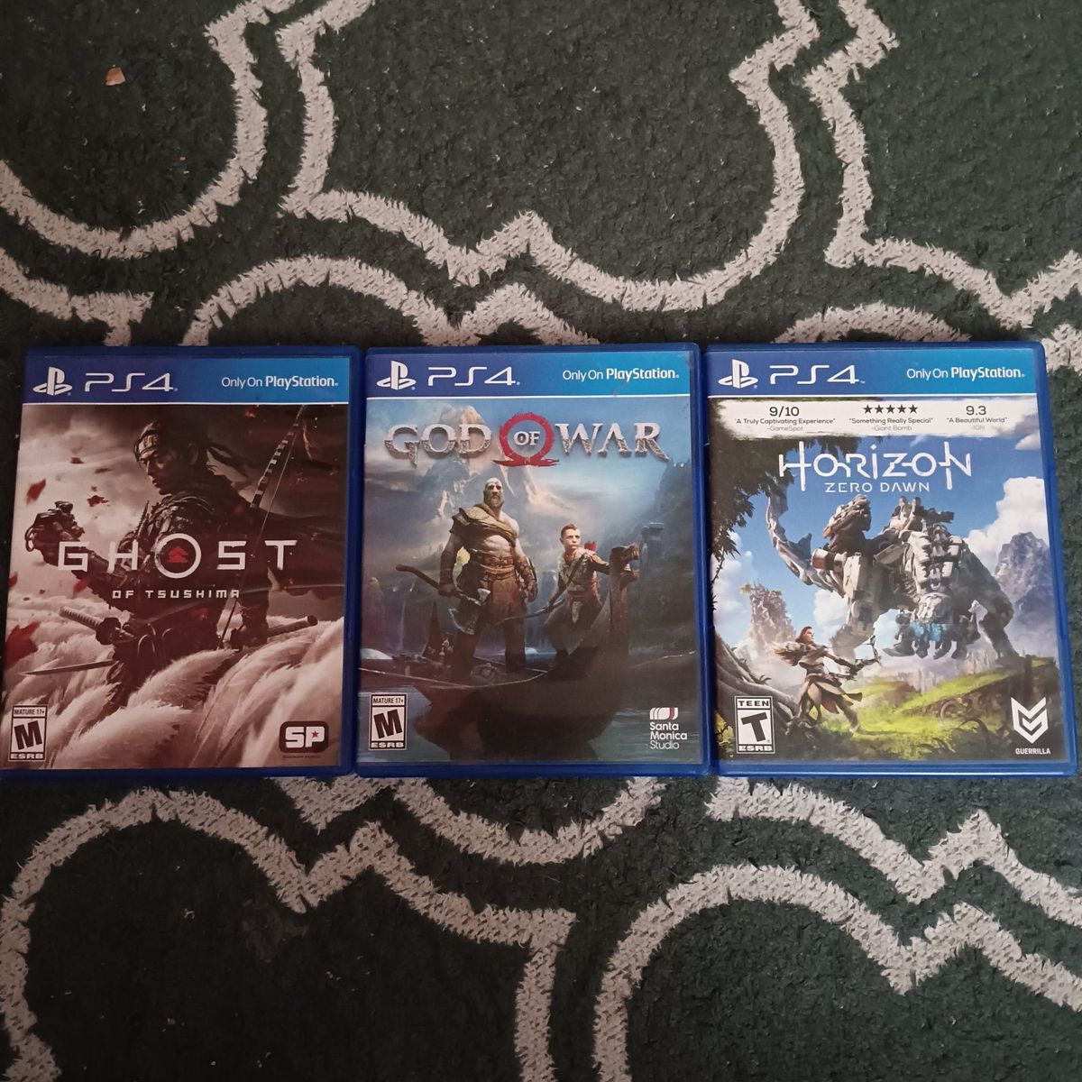 PS4 Games Lot: Ghost of Tsushima, God of War, Horizon Zero Dawn - PlayStation 4 Bundle