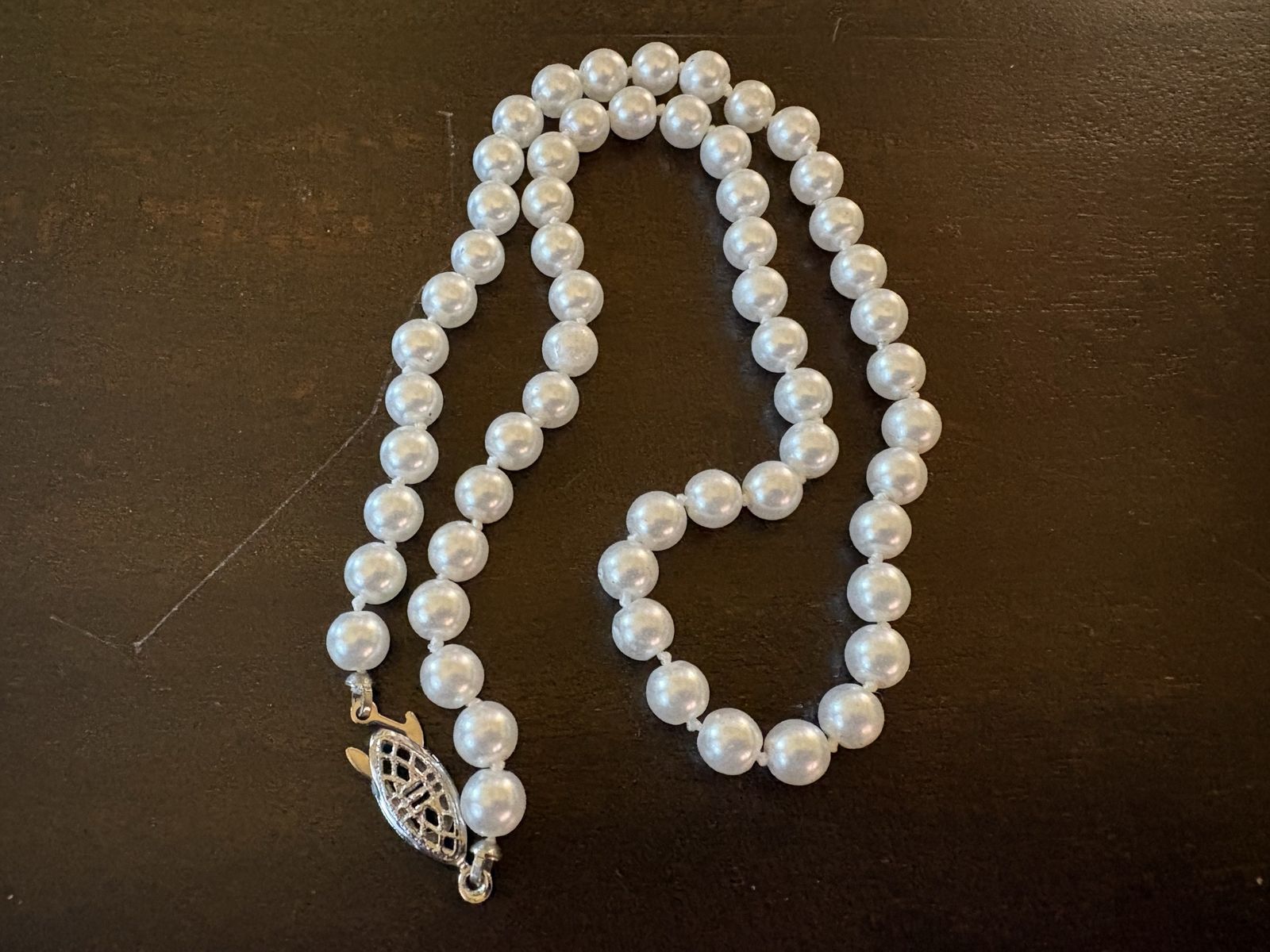 Vintage 16 Inch Strand Of Faux Pearls