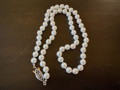 Vintage 16 Inch Strand Of Faux Pearls