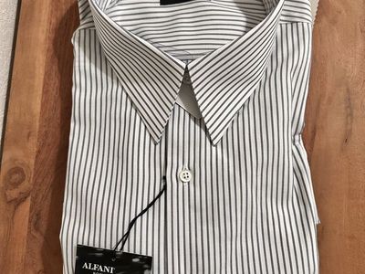 New Mens Alfani Striped Dress Shirt