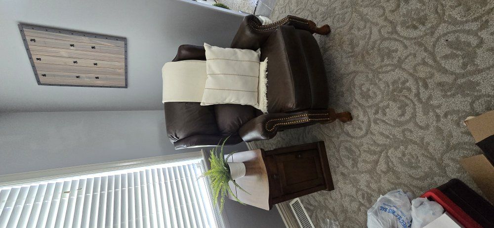 Genuine La-Z-Boy leather Wingback recliner