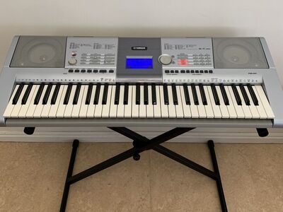 Yamaha 61 Touch Sensitive Piano, Adapter & Stand