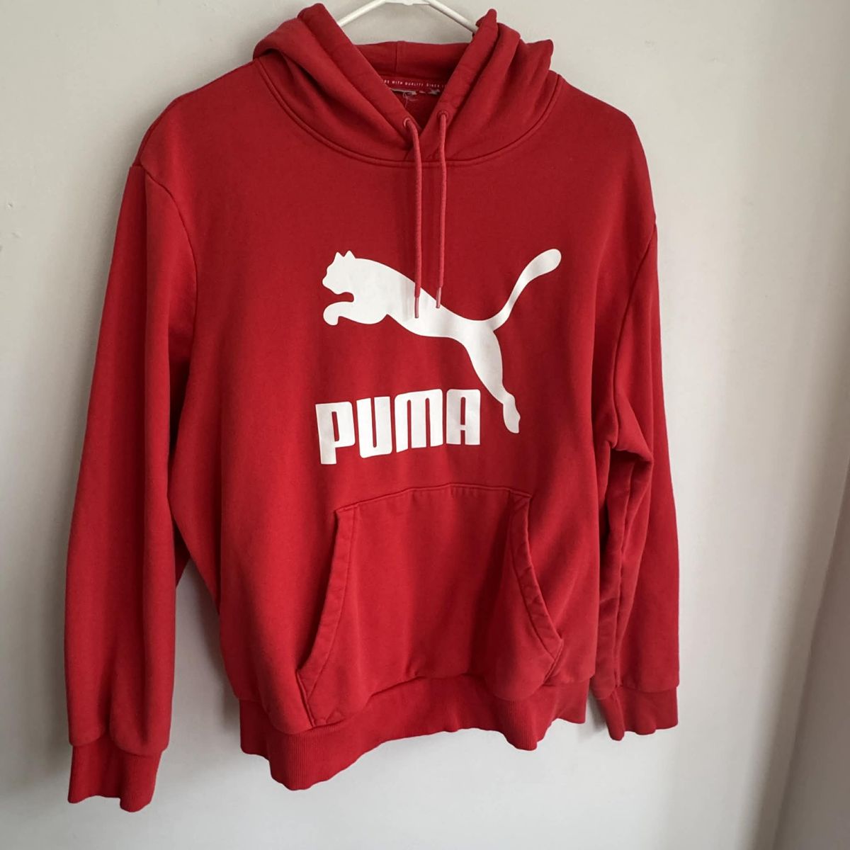 Men's Puma Hoodie Sweatshirt - L/XL - Red