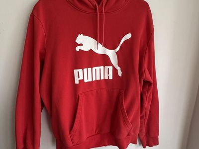 Men's Puma Hoodie Sweatshirt - L/XL - Red