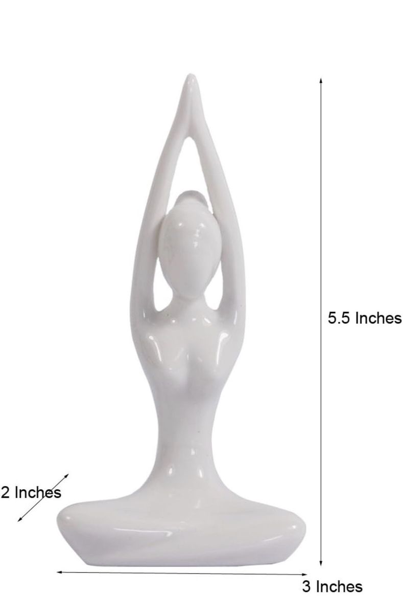 Porcelain Ceramic Yoga Pose Yoga Figurine Statues