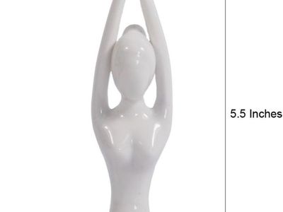 Porcelain Ceramic Yoga Pose Yoga Figurine Statues