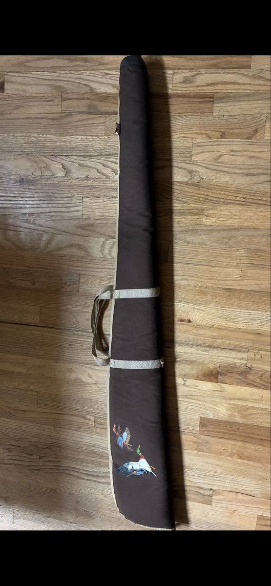 Padded Brown Soft Shot Gun Case 52”with Mallard Duck Graphic