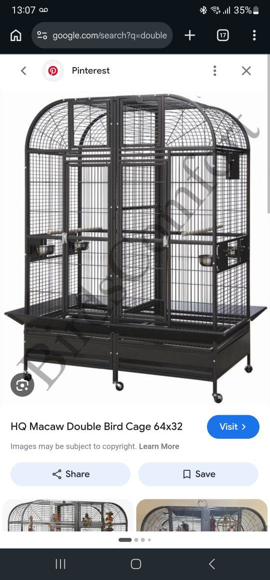 double macaw cage