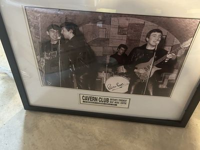 The Beatles Cavern Club Signed Photo by Pete Best - Music Memorabilia Framed Print