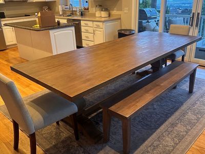 Kitchen Table with benches (large and heavy)