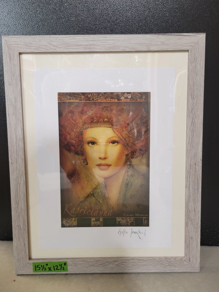 Framed Csaba Markus "Kapricianna" Art Print 15.5" x 12.5"