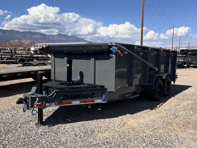 7x16 Diamond C LPT 208 Dump Trailer - 44" Sides - 18K GVWR - 18 Ply Tires, ABS Brakes, Hydraulic Jack(s)