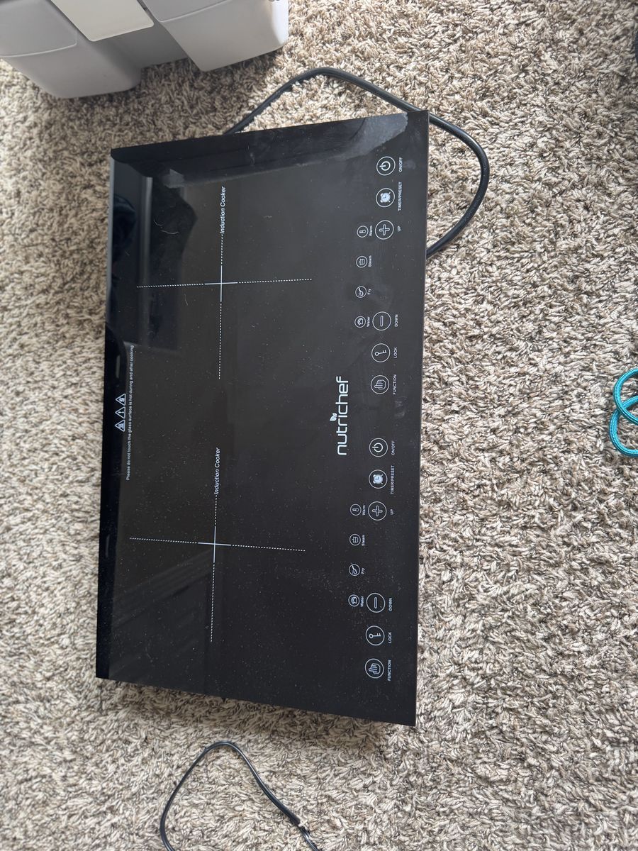 NutriChef Double Induction Cooktop, 2 Burner
