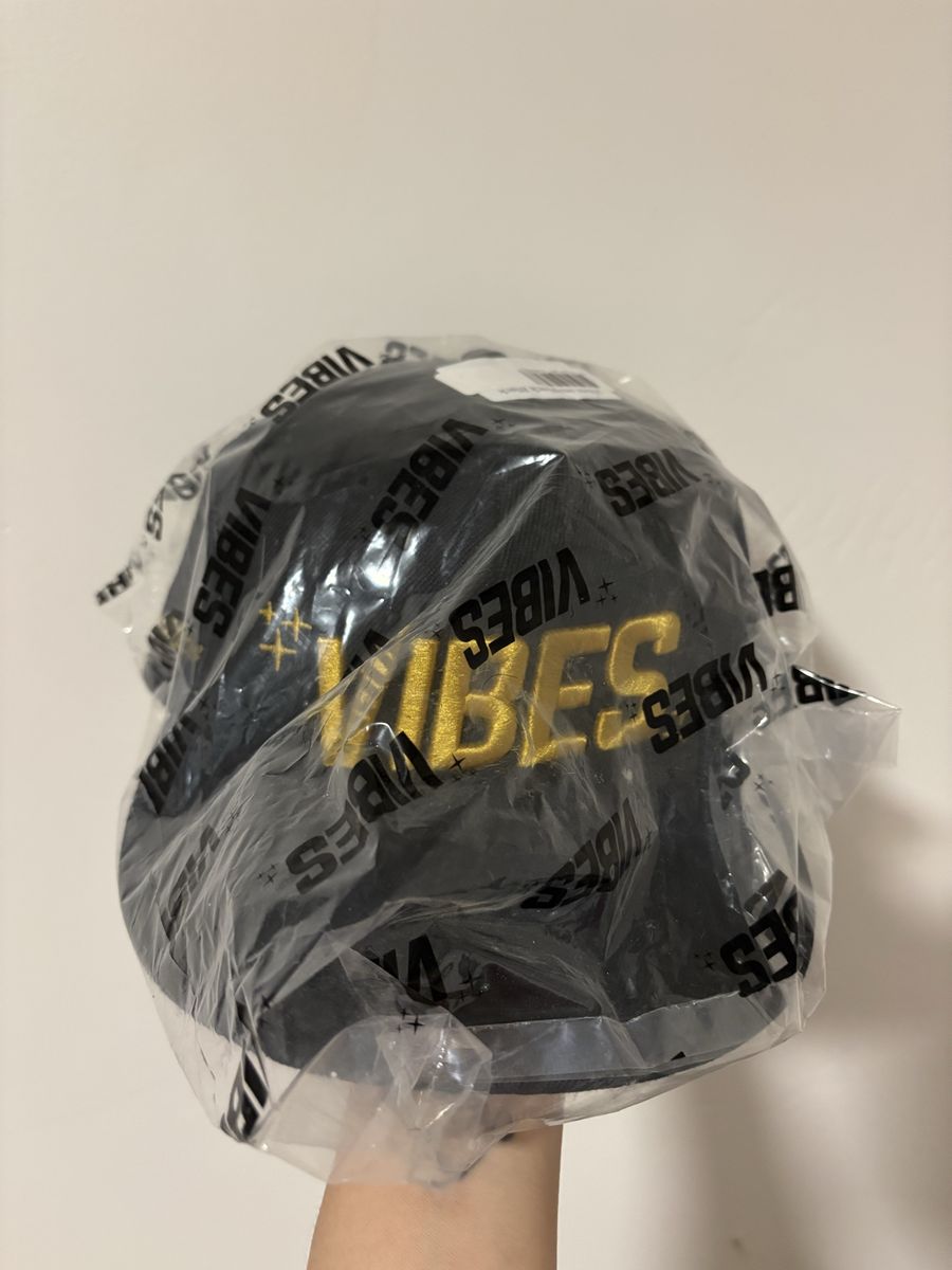 Black VIBES Embroidered Baseball Cap - New with Snapback Closure