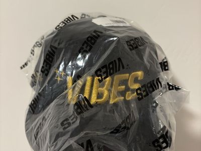 Black VIBES Embroidered Baseball Cap - New with Snapback Closure