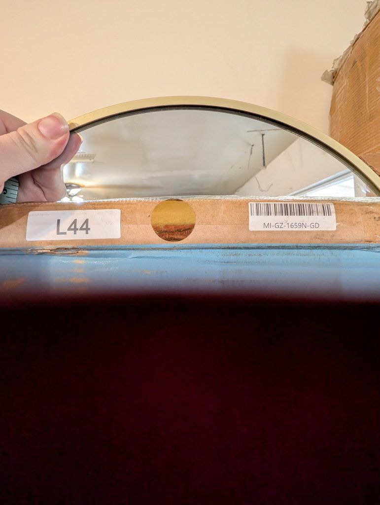Gold Arched Full Length Standing Floor Mirror 17.5 x 61.8 Inch