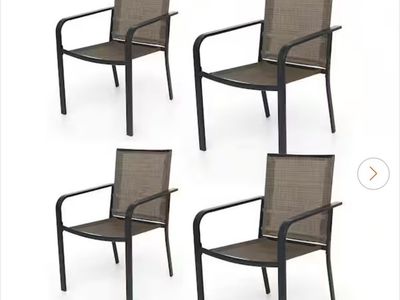 NEW 4 Stackable Patio Chairs