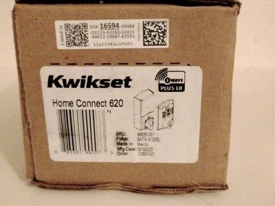 Kwikset Home Connect 620 Z-Wave Smart Lock - Satin Nickel Finish, Keyless Entry