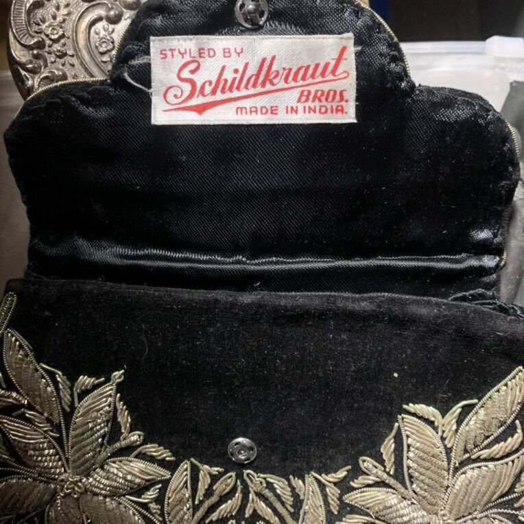 Vintage Schildkraut Bros Silk Clutch Evening Bag