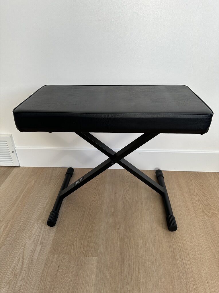Wide Adjustable, foldable, Comfy Piano Bench