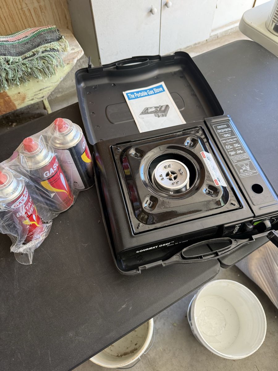Gourmet Chef B-0029 Portable Gas Stove with Fuel Canisters - Compact Camping Cooktop