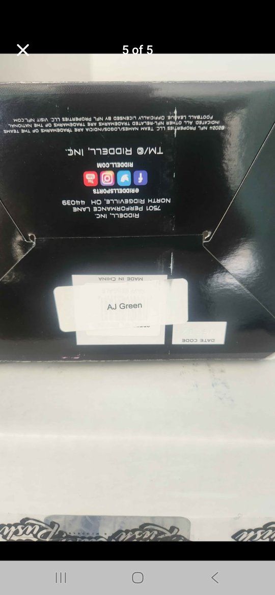 AJ Green Autographed Cincinnati Bengals Riddell Mini Helmet with Case
