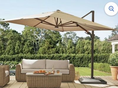10' x 10' Cantilever Offset Patio Umbrella with Sunbrella Fabric