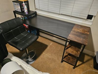 desk and chair