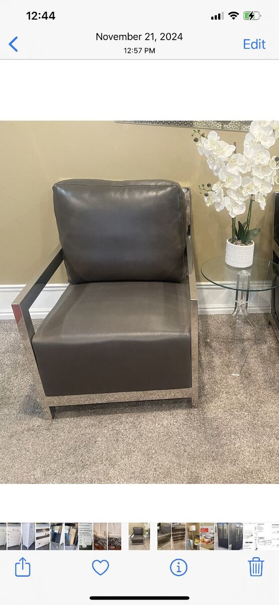 Leather living room chair