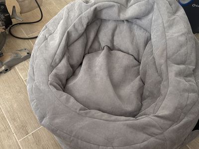 Cozy Gray Corduroy Bean Bag Chair - Comfortable Seating