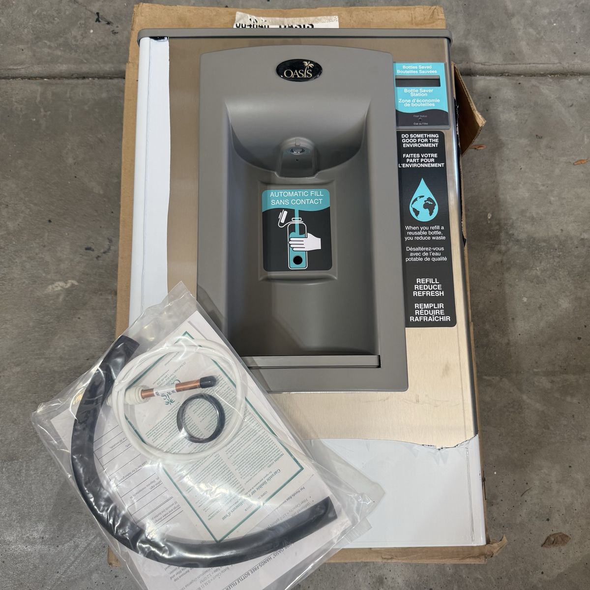 Oasis PWSMEBF Stainless Steel Touchless Bottle Filling Station, NEW in Box, Commercial Water Filler