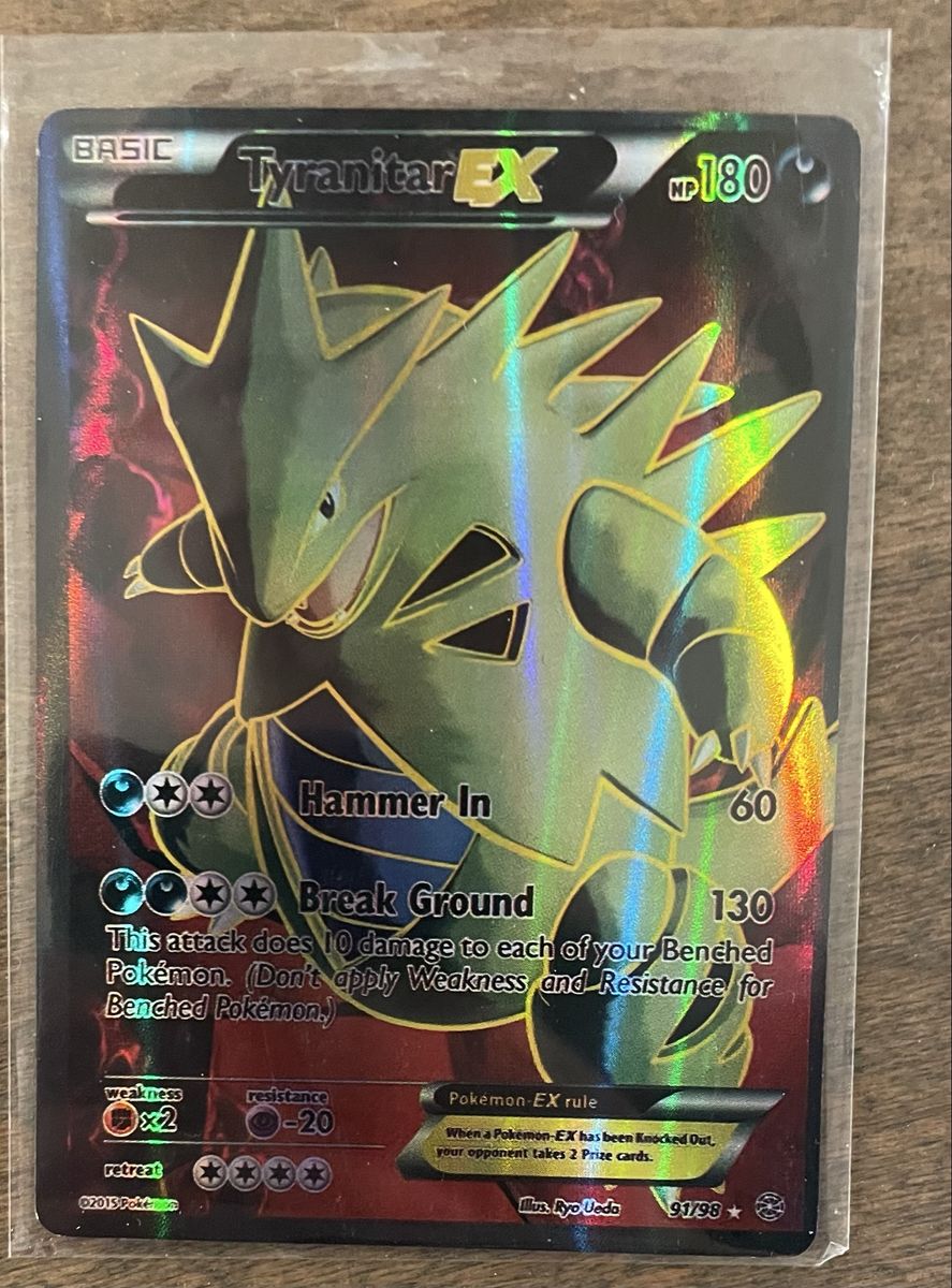 Tyranitar EX 91/98 Full Art Holo Pokemon Card