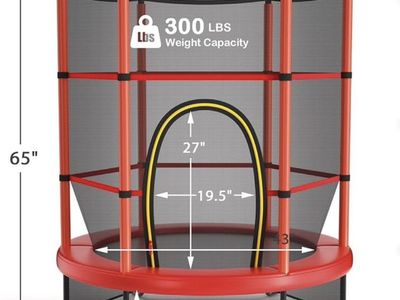 GYMAX Toddler Trampoline, 55” Trampoline