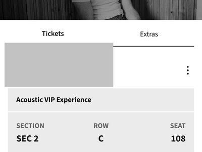 Mat Kearney 9/18 VIP tickets 2