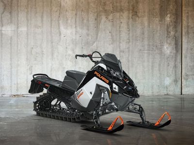 2027 Polaris® 650 RMK SP 155 White Lightning / Gloss Black / Orange Burst