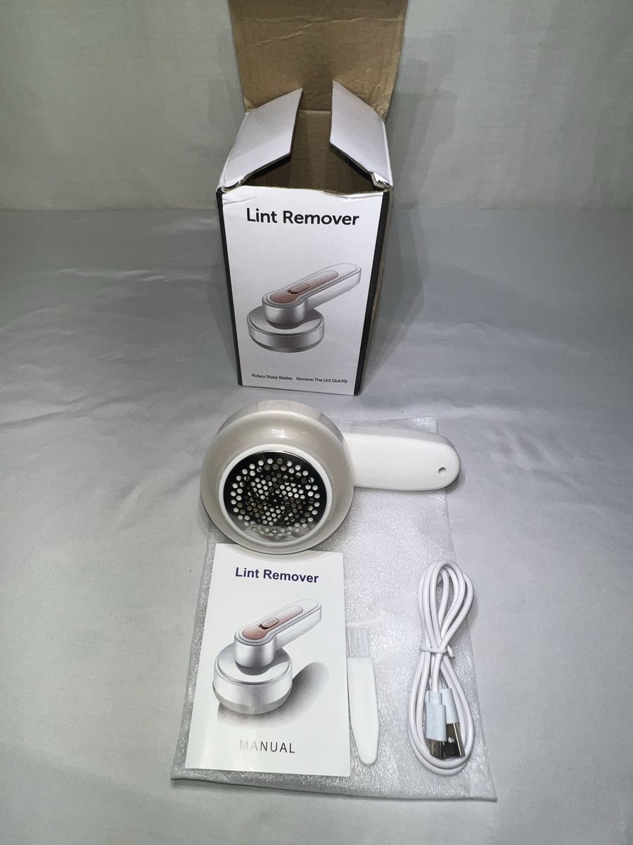 New Portable Electric Lint Remover with Rotary Sharp Blades & USB Charging Cable