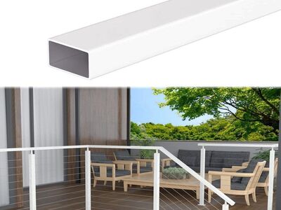 Muzata 6'6 Stainless Steel Handrail White