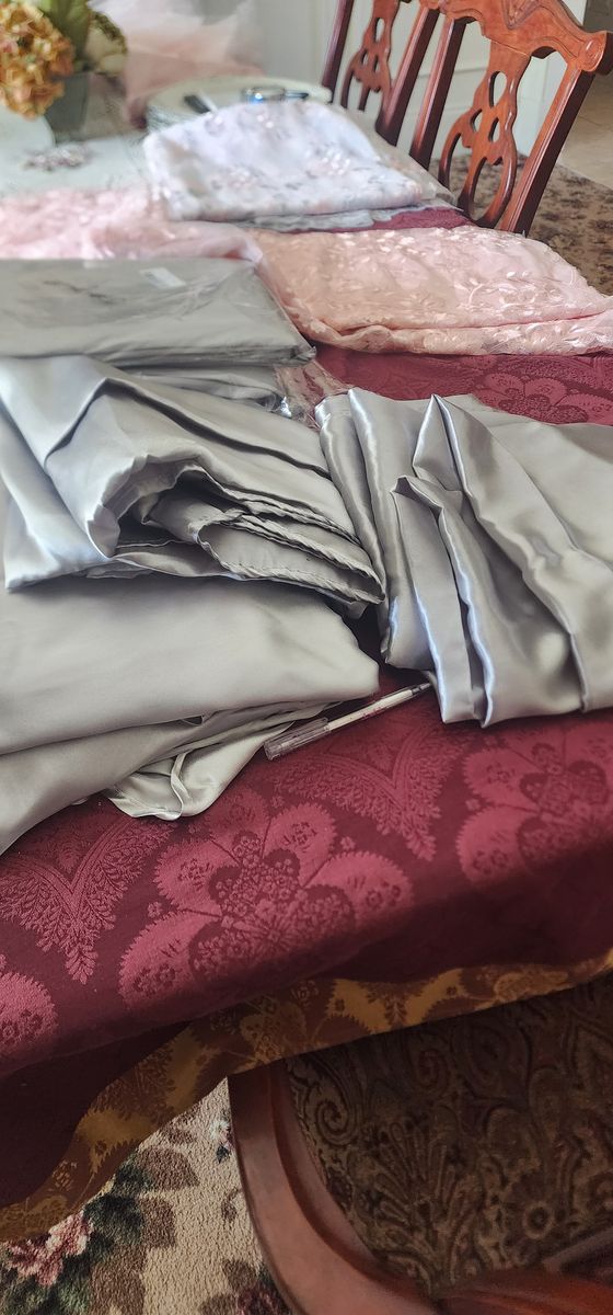 Silver grey tablecloths