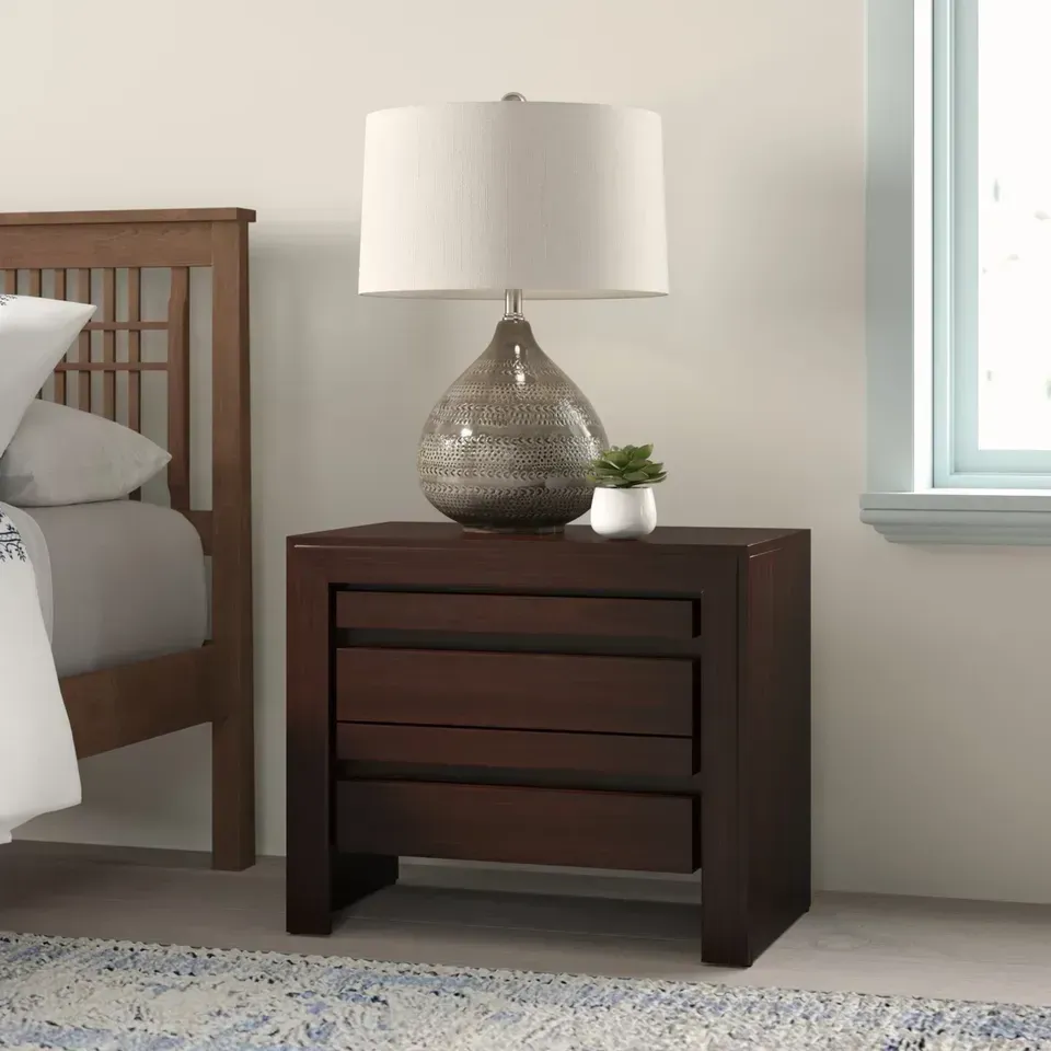 Nightstand w/ Charging Station – Modern