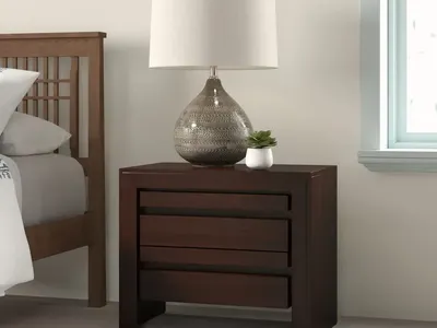 Nightstand w/ Charging Station – Modern