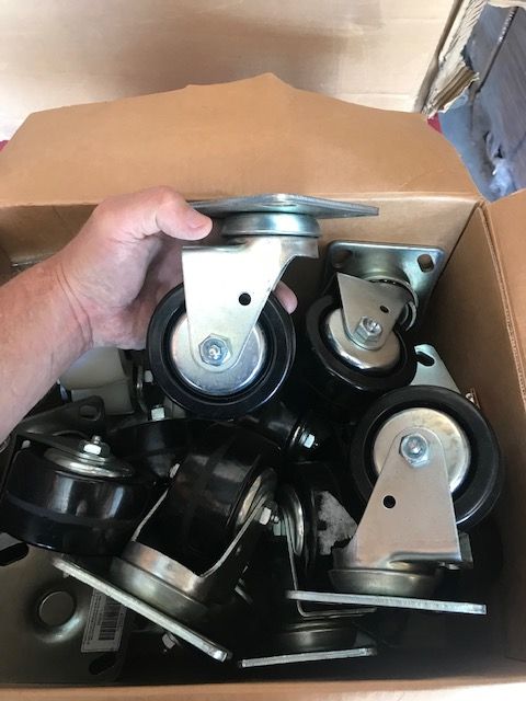 New Castor wheels swivel and fixed wheels nice for carts