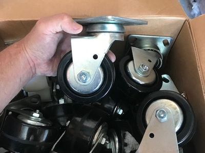 New Castor wheels swivel and fixed wheels nice for carts
