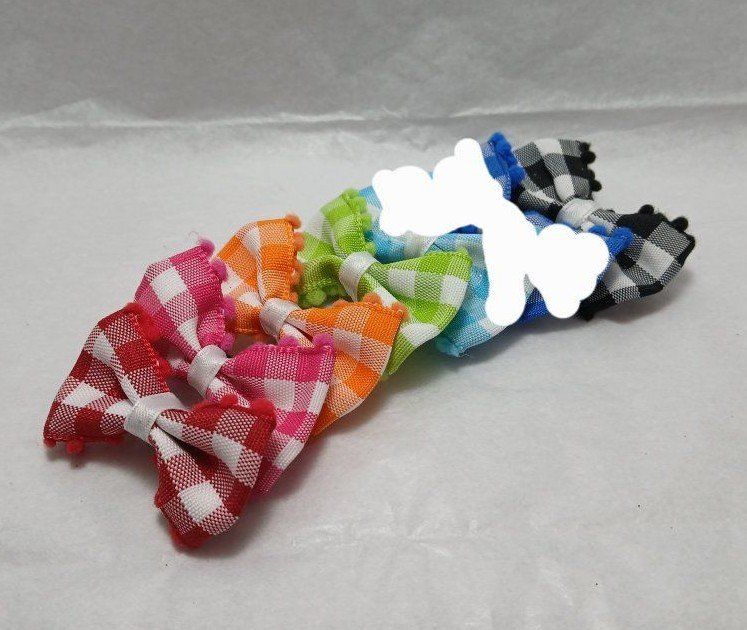 Mini Gingham Checkered Hair Bows