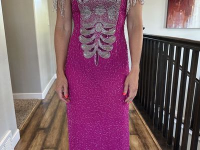 Sequin Gown Pink and Silver