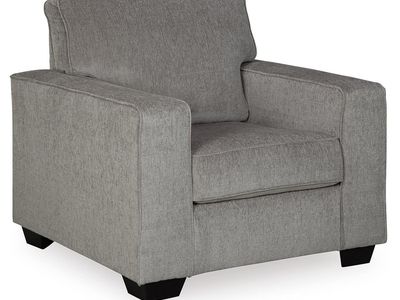 Gray Chair & Ottoman