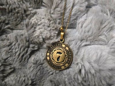 Alex and Ani Numerology UNCOMMON 'Number 7' - (Mystical Wisdom Divinity) Gold-Tone Medallion Necklace 2017