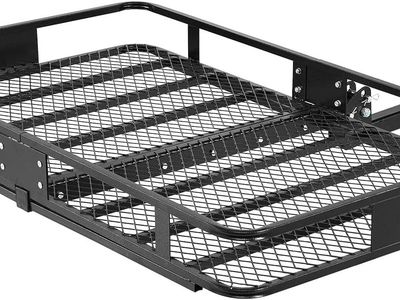 VEVOR Hitch Mount Cargo Carrier, 60" x 36" x 6" Folding Rear Luggage Rack Basket, 500LBS Capacity.